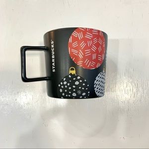 Starbucks Matte Black Ornament Mug/Cup 14fl Ounces